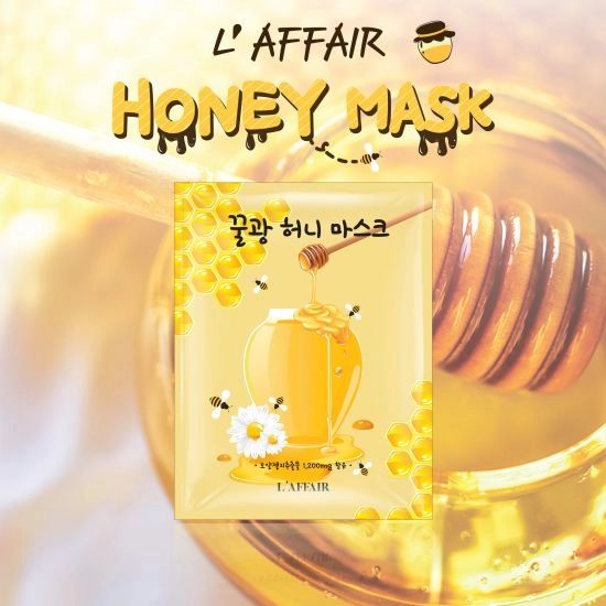 Mặt nạ chống lão hóa, ngăn ngừa mụn, dưỡng ẩm Rainbow L'affair Honey Mask hộp 30 miếng