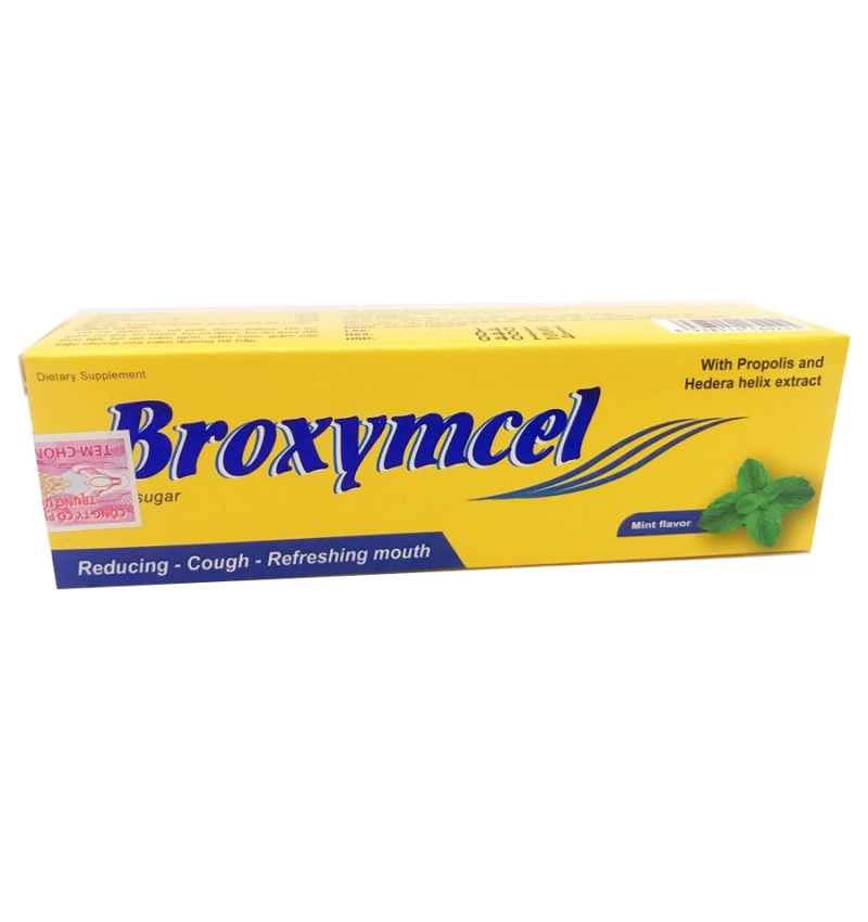 Bổ phế - giảm ho - thơm miệng Broxymcel (không đường) hộp 24 viên ngậm