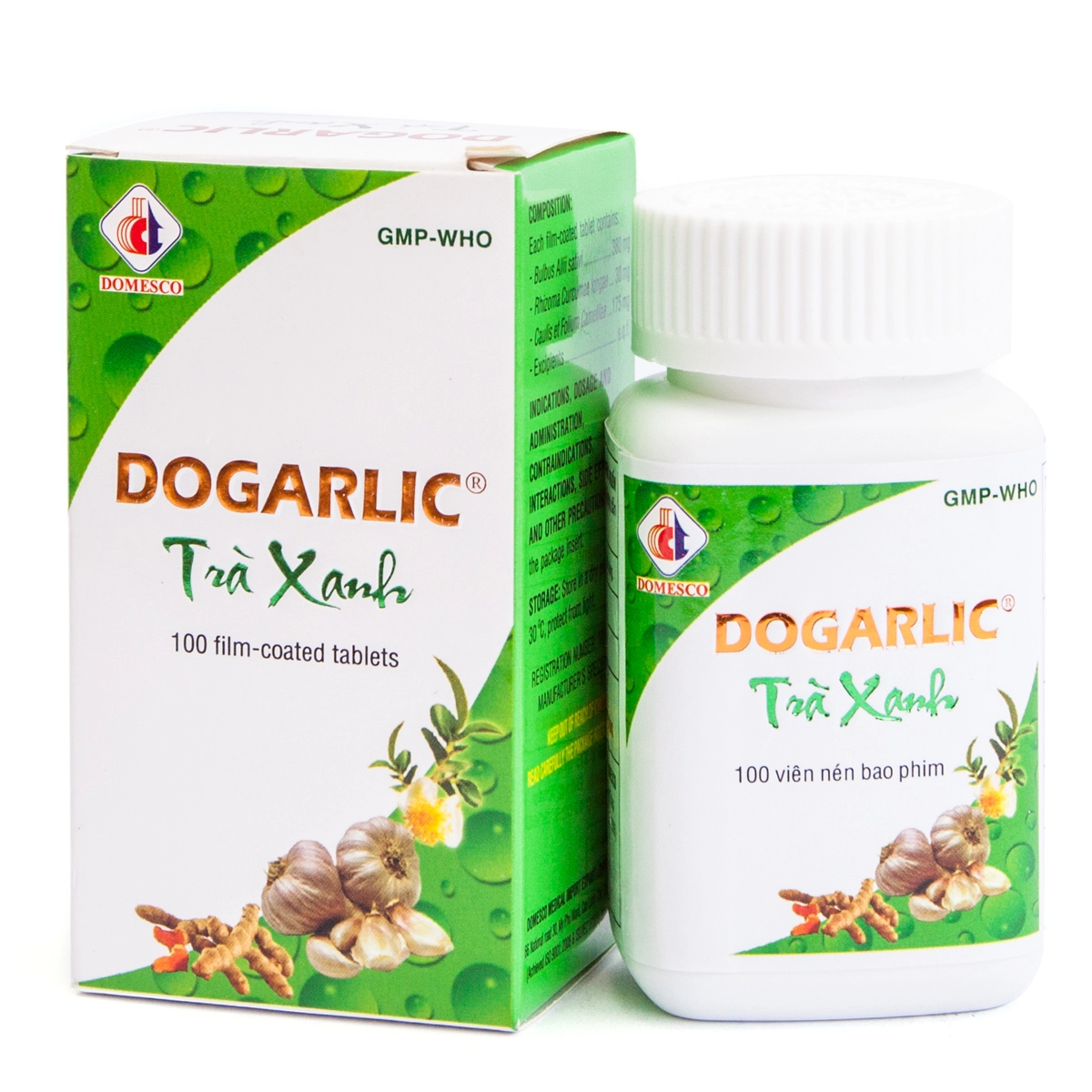Dogarlic Trà Xanh hộp 1 lọ 100 viên