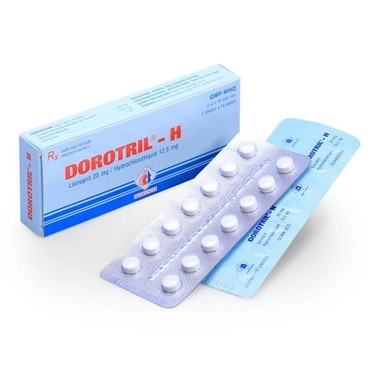Thuốc điều trị tăng huyết áp vô căn Dorotril-H Domesco hộp 2 vỉ x 14 viên