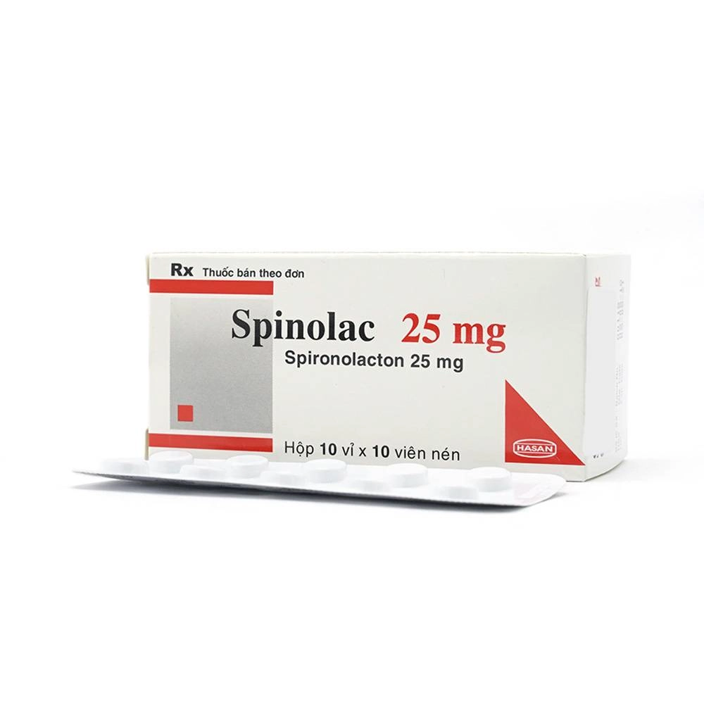 Thuốc lợi tiểu Spinolac 25mg hộp 100 viên