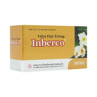 Điều trị tiêu chảy, viêm đại tràng, lỵ amib, lỵ trực khuẩn viên đại tràng Inberco OPC hộp 5 vỉ x 10 viên