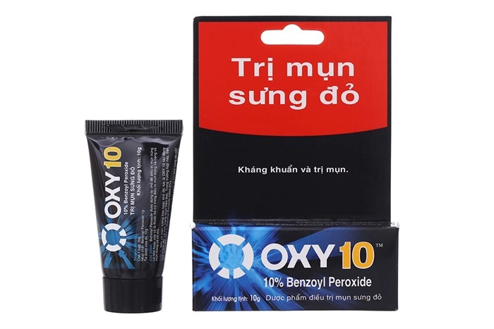 Kem trị mụn sưng đỏ Oxy 10 tuýp 10g