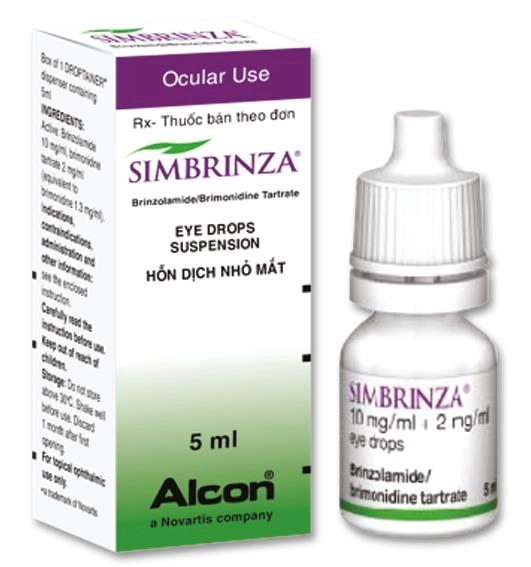 Hỗn dịch nhỏ mắt Simbrinza hộp 1 lọ 5ml