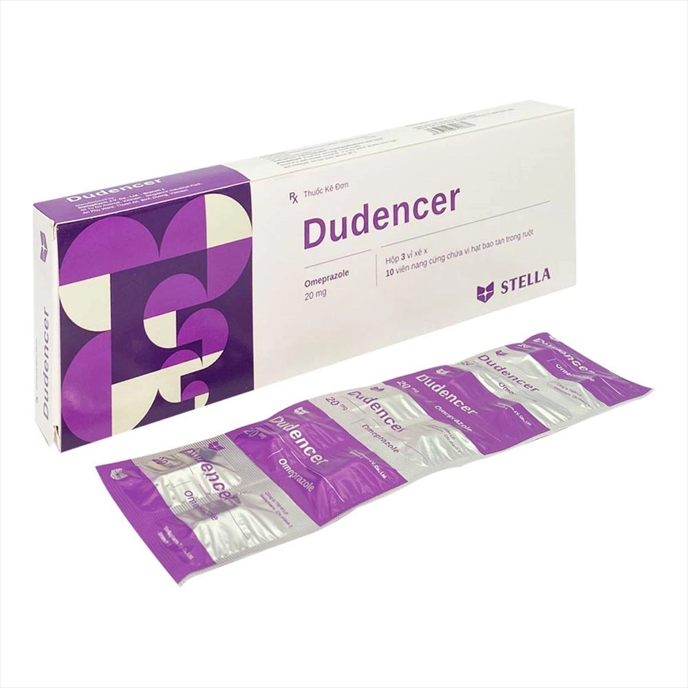 Thuốc điều trị viêm loét dạ dày tá tràng Dudencer 20mg hộp 30 viên