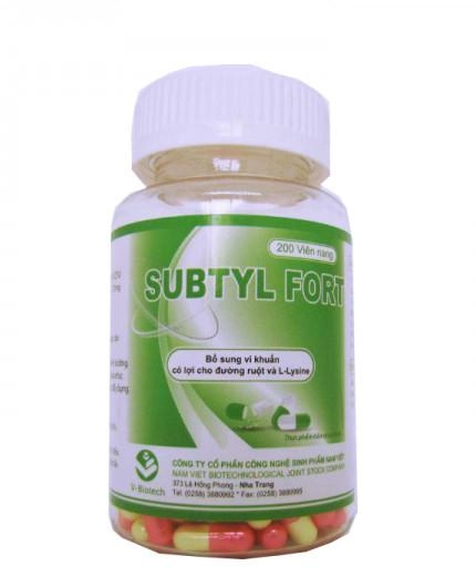 Viên bổ sung men vi sinh Subtyl Fort lọ 200 viên