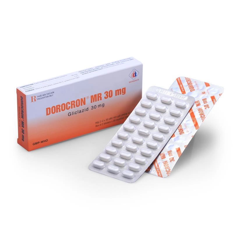Thuốc điều trị đái tháo đường Dorocron MR 30mg hộp 60 viên