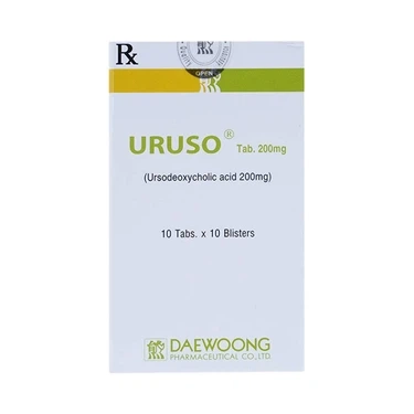 Điều trị sỏi mật Uruso Tab. 200mg Daewoong hộp 10 vỉ x 10 viên