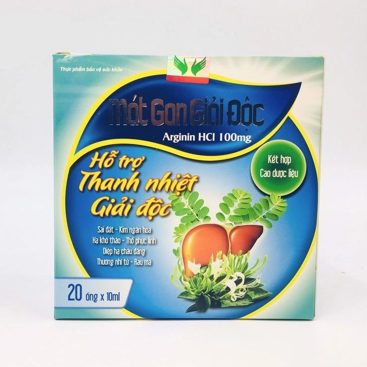 Hỗ trợ thanh nhiệt giải độc Mát Gan Giải Độc (VShine) hộp 20 ống x 10ml
