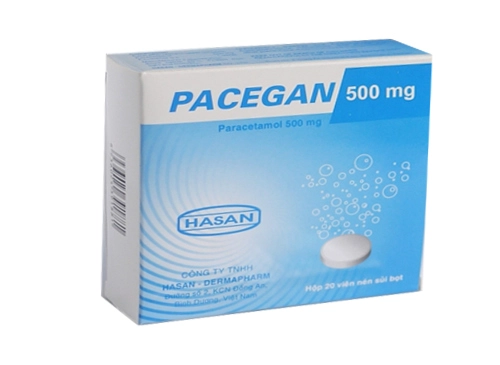 Thuốc giảm đau, hạ sốt Pacegan 500mg hộp 20 viên