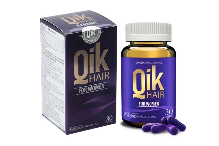 Viên uống kích thích mọc tóc cho nữ Qik Hair For Women hộp 1 lọ 30 viên