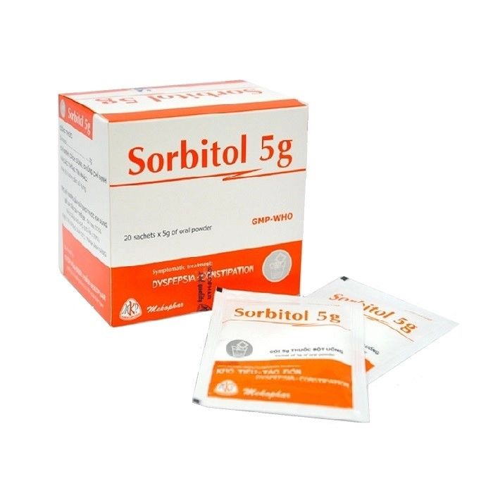 Thuốc trị táo bón Sorbitol 5g Mekophar hộp 20 gói