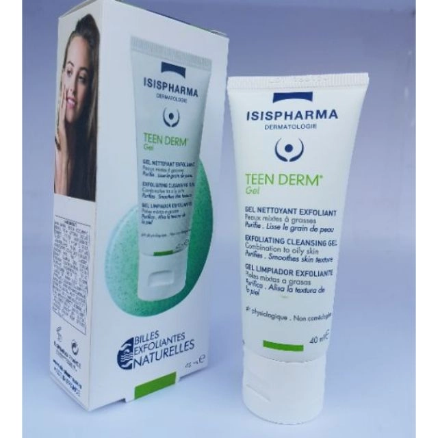 Gel rửa mặt giảm nhờn ngừa mụn  Teen Derm Gel chai 40ml
