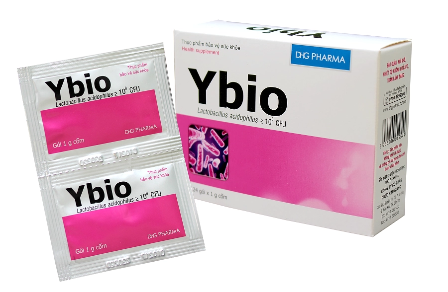 Men uống hỗ trợ tiêu hóa Men Ybio hộp 24 gói