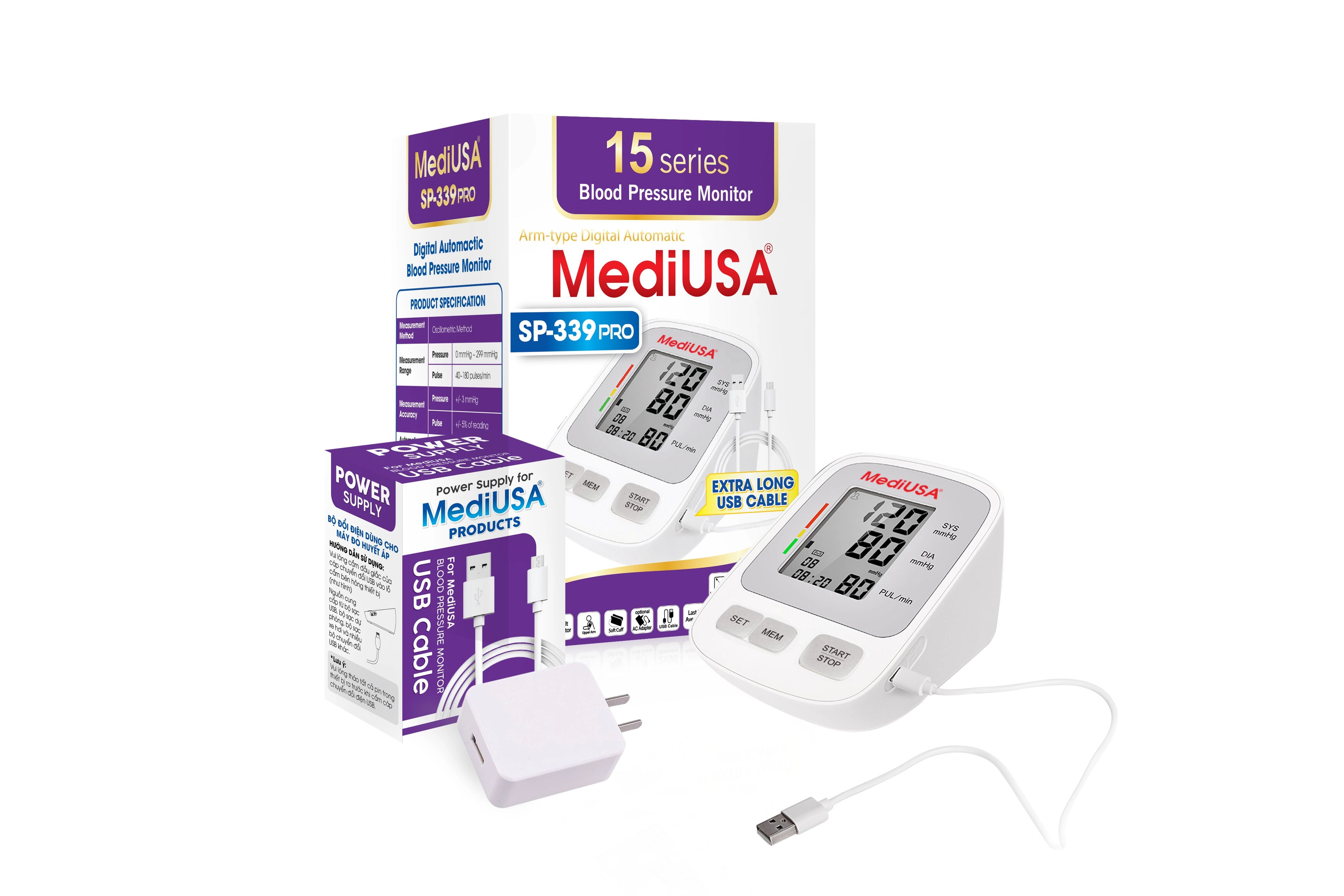 Máy đo huyết áp bắp tay MediUSA SP 339-PRO hộp 1 cái