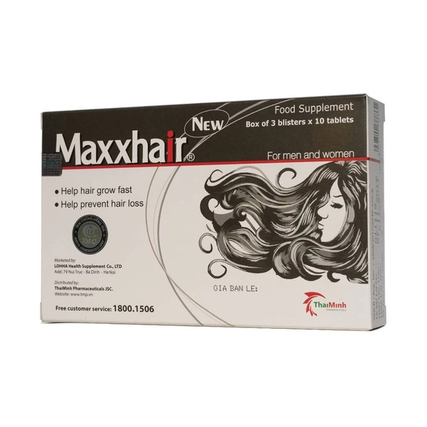 Viên uống kích thích mọc tóc, giảm rụng tóc Maxxhair hộp 30 viên