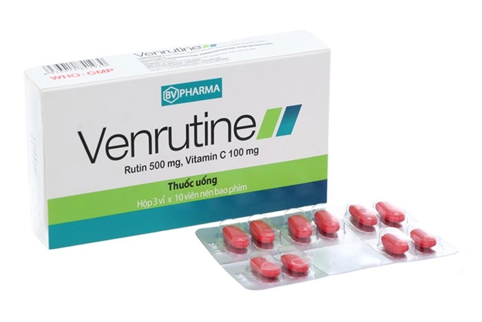 Thuốc trị trĩ, suy giãn tĩnh mạch Venrutine hộp 30 viên