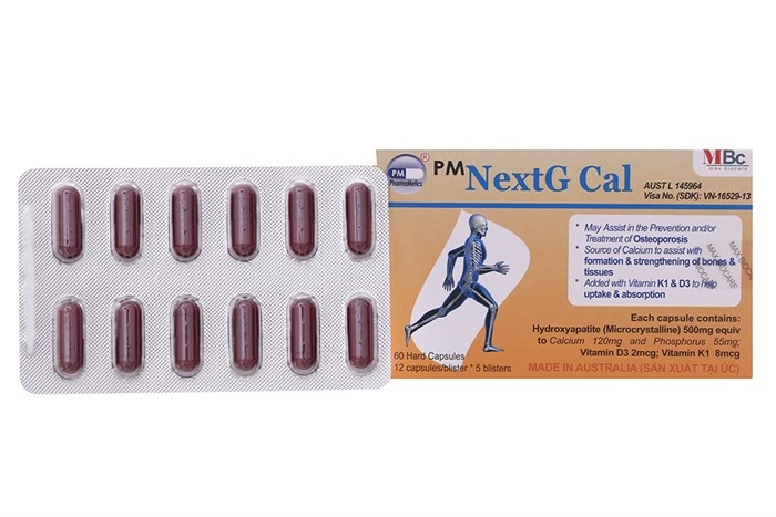 Thuốc bổ sung canxi PM 
NextG Cal hộp 60 viên