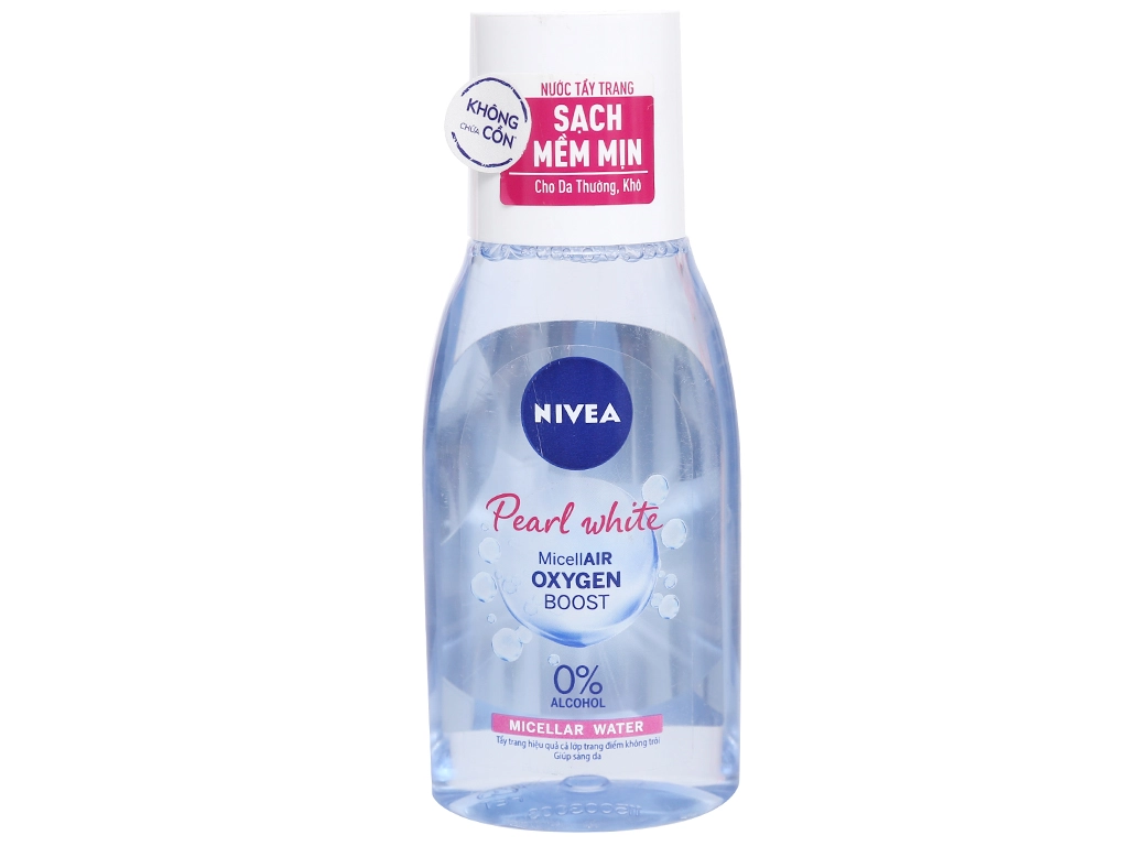 Nước tẩy trang Nivea dành cho da thường, khô Pearl white (đỏ) chai 125ml