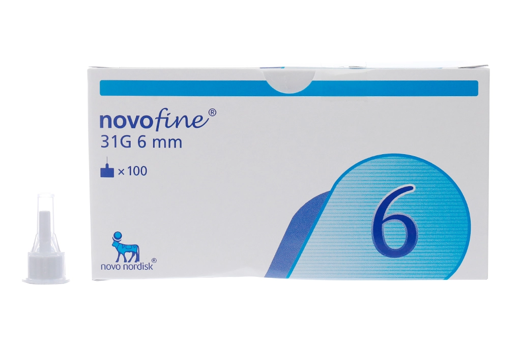 Đầu kim tiêm tiểu đường Novofine 0.25 x 6 mm