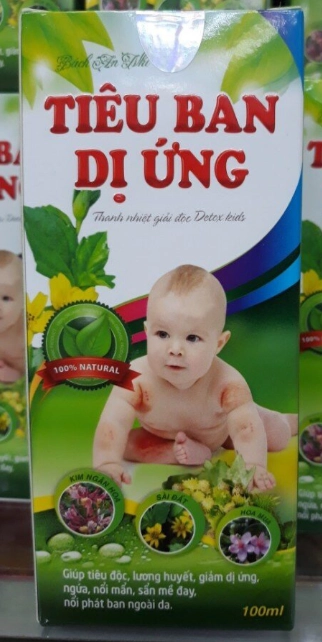 Thanh nhiệt giải độc Detox kids Tiêu Ban Dị Ứng Bách An Nhi hộp 1 chai 100ml