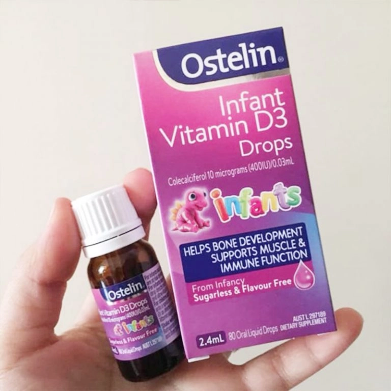 Bổ sung Vitamin D Ostelin Infant Vitamin D3 Drops Kids hộp 1 lọ 2.4ml