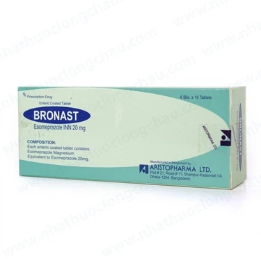 Thuốc dạ dày Bronast 20mg Aristopharma hộp 6 vỉ x 10 viên