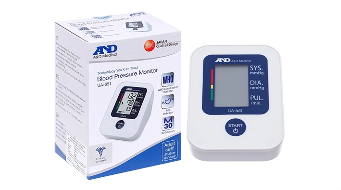 Máy đo huyết áp bắp tay điện tử AND UA-651 (A&D Medical) hộp 1 cái