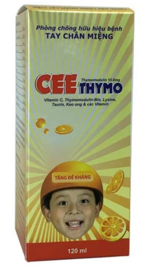Siro hỗ trợ tăng sức đề kháng cho trẻ CEE THYMO hộp 1 chai 120ml