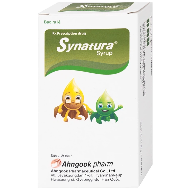 Điều trị nhiễm khuẩn đường hô hấp trên cấp tính và viêm phế quản mạn tính Synatura Syrup AhnGook hộp 9 gói x 10ml