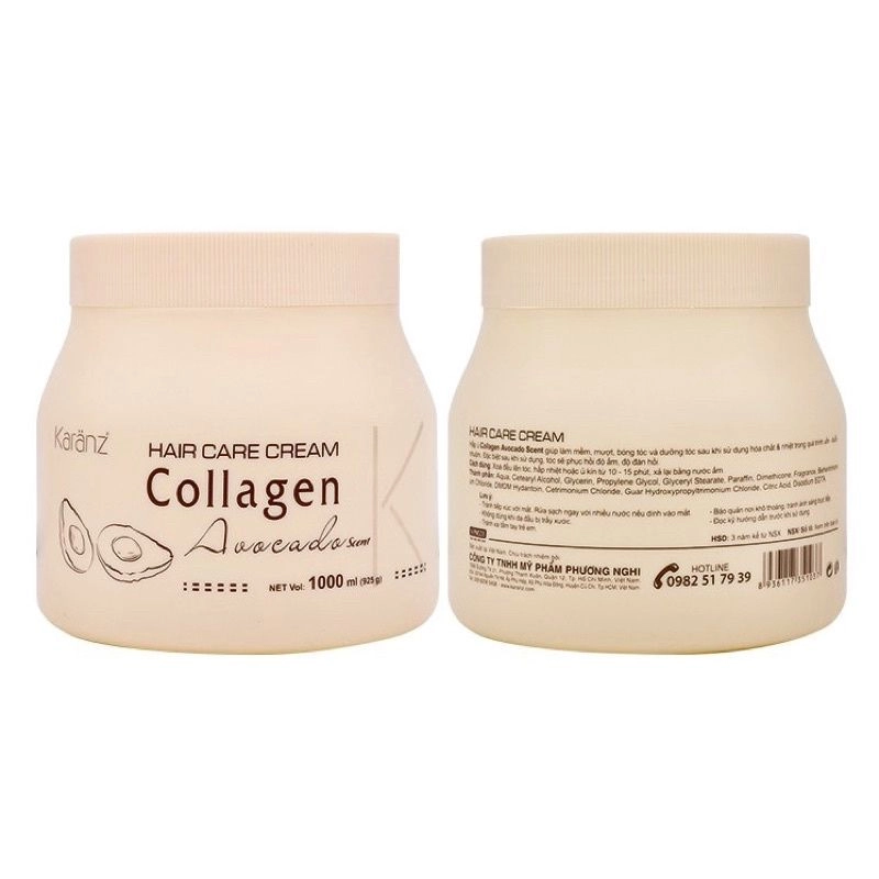 Dầu ủ tóc siêu phục hồi Colllagen Avocado Karanz hộp 1000ml