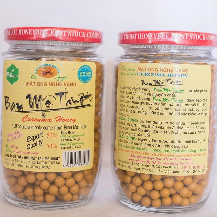 Hỗ trợ viêm dạ dày Viên mật ong nghệ vàng Ban Mê Thuột lọ 250g