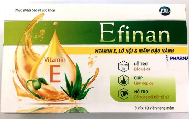Thực phẩm bảo vệ sức khỏe bổ sung vitamin E EFINAN hộp 30 viên