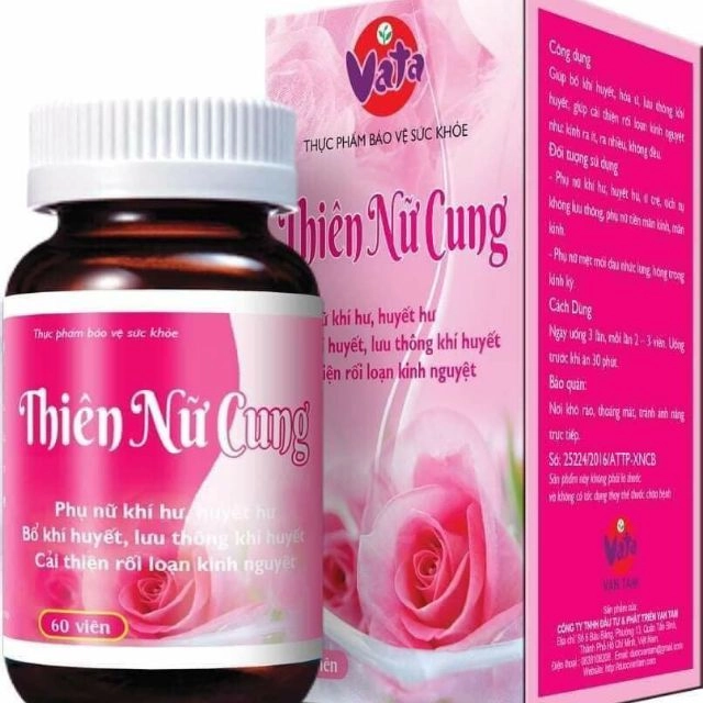 Viên uống điều kinh Thiên Nữ Cung hộp 1 lọ 60 viên