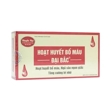 Tăng cường lưu thông máu Hoạt Huyết Bổ Máu Đại Bắc hộp 2 vỉ x 15 viên