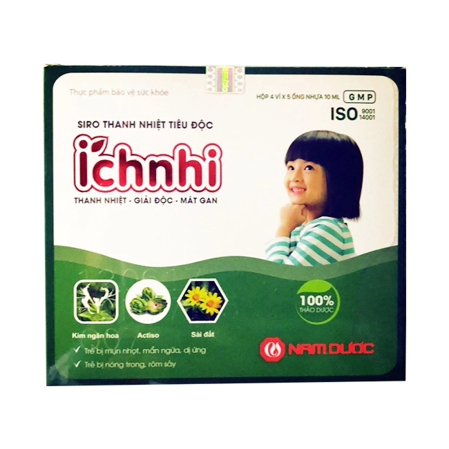 Siro Thanh Nhiệt Tiêu Độc Ích Nhi hộp 4 vỉ x 5 ống x 10ml