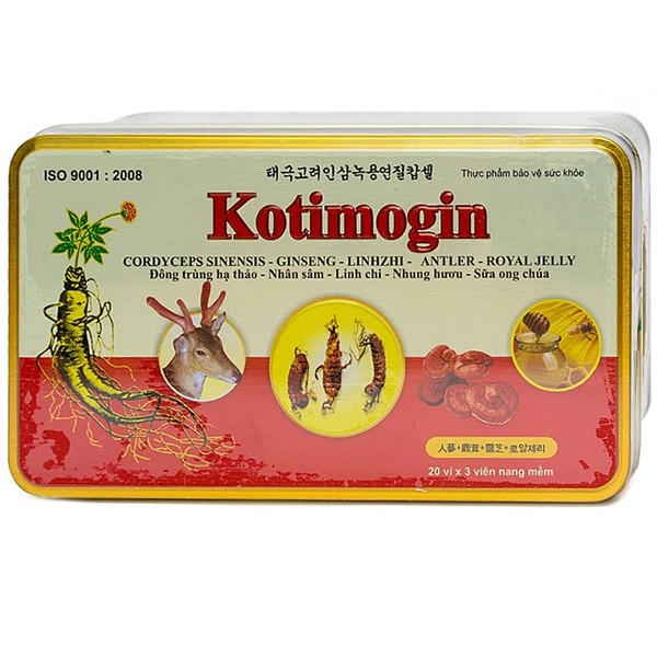 Đông trùng hạ thảo Kotimogin hộp 20 vỉ x 3 viên