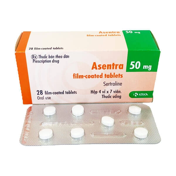 Thuốc chống trầm cảm Asentra 50mg hộp 28 viên