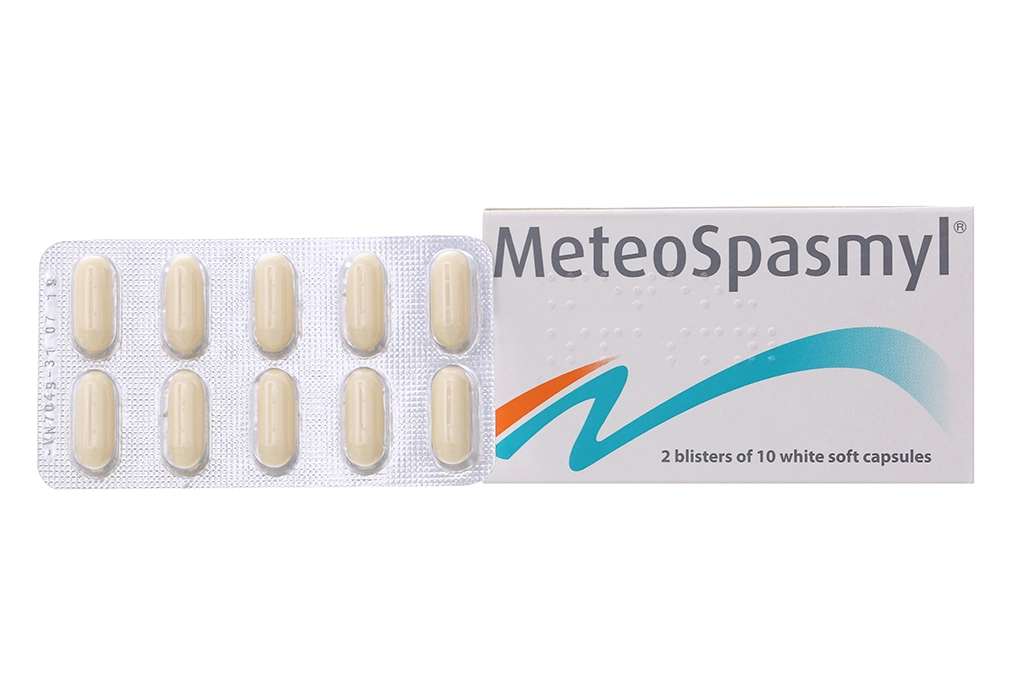 Thuốc trị rối loạn ruột chức năng Meteospasmyl hộp 20 viên
