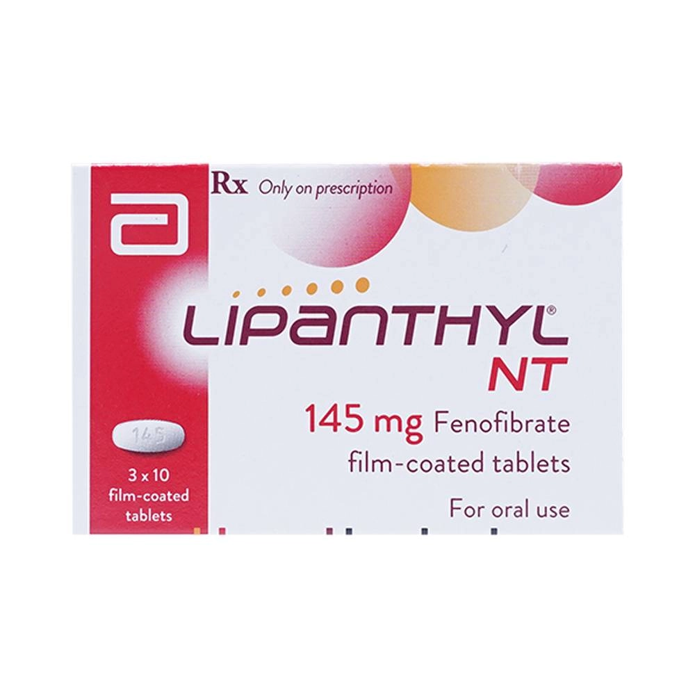 Thuốc hạ mỡ máu Lipanthyl NT 145mg hộp 30 viên