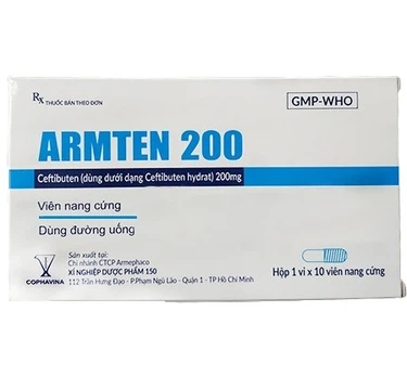 Thuốc điều trị nhiễm khuẩn Armten 200 Cophavina hộp 1 vỉ x 10 viên