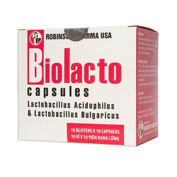 Viên uống bổ sung lợi khuẩn Biolacto Robinson Pharma USA hộp 100 viên