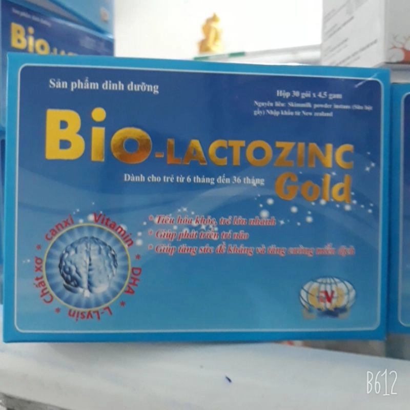 Bổ sung vi khuẩn có ích Bio-Lactozinc Gold hộp 30 gói x 4,5g
