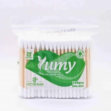 Tăm bông Yumy thân gỗ SPA-524 gói 100 que