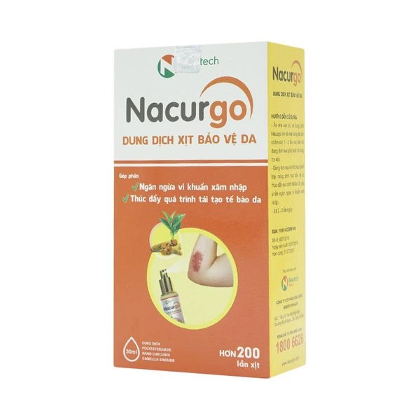 Dung dịch xịt bảo vệ da Nacurgo chai 30ml