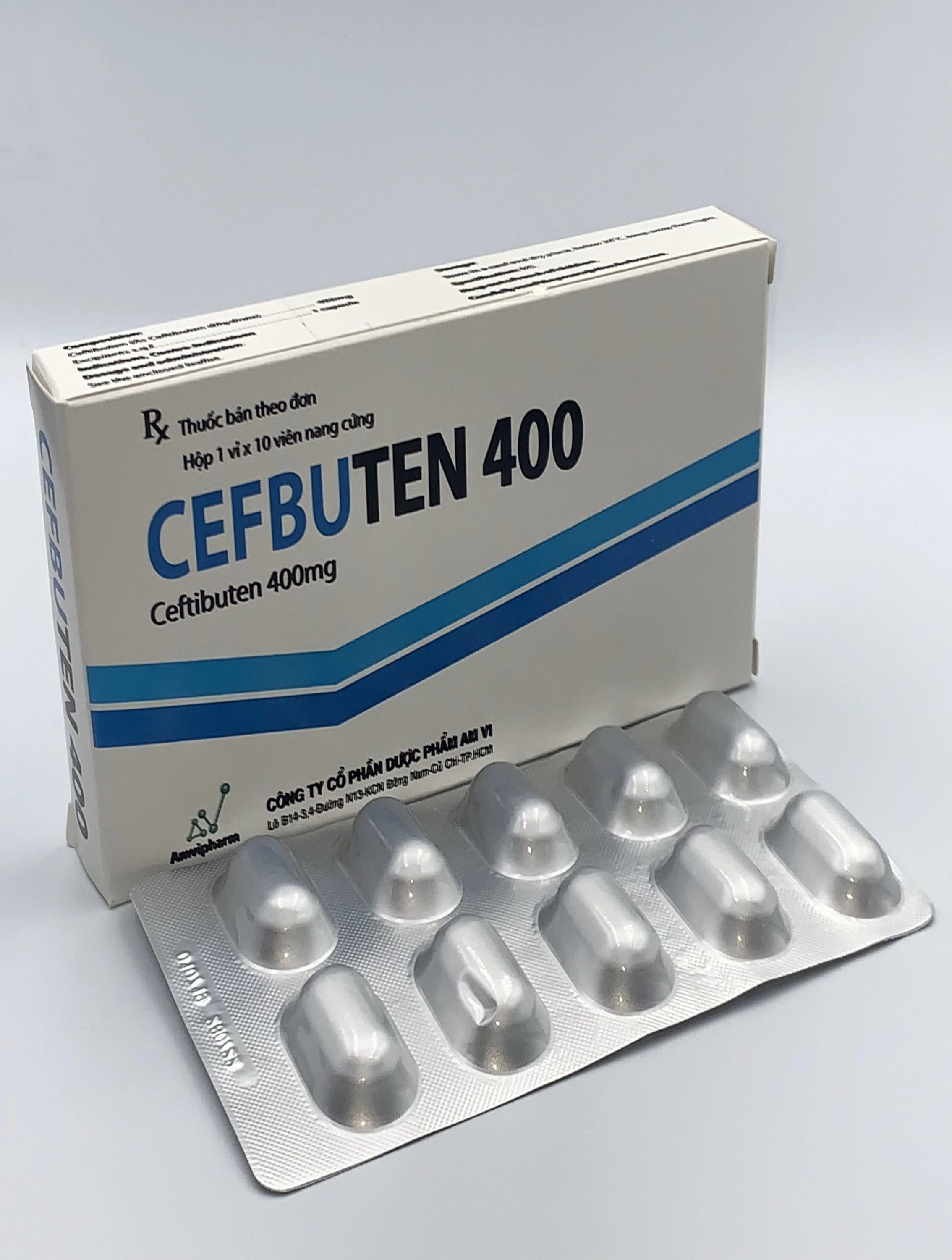 Thuốc kháng sinh Cefbuten 400 hộp 10 viên