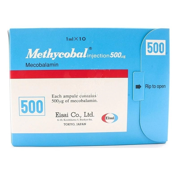 Thuốc điều trị các bệnh lý thần kinh ngoại biên Methycobal 500 hộp 10 ống x 1ml