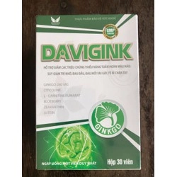 Viên uống tuần hoàn máu não Davi Gink hộp 1 lọ 30 viên