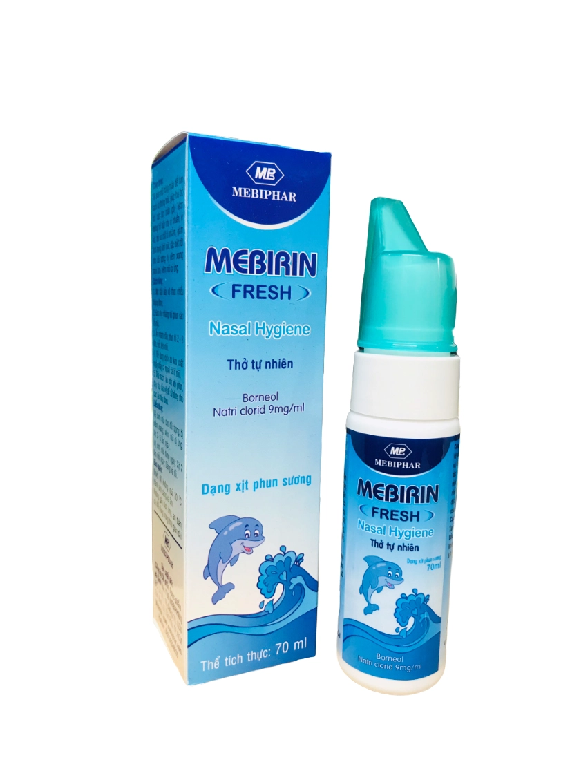 Dung dịch vệ sinh mũi MEBIRIN FRESH Nasal Hygiene (xanh) hộp 1 chai 70ml