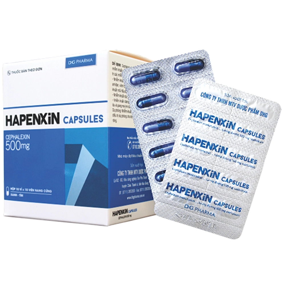 Thuốc kháng sinh Hapenxin capsules (Xanh) hộp 100 viên